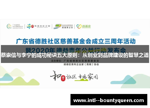 蔡崇信与李宁的成功秘诀五大原则：从创业到品牌建设的智慧之道